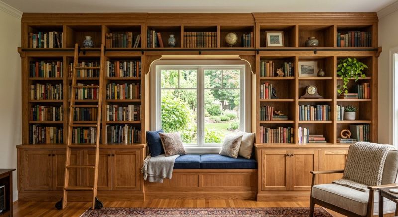 Built In Bookcase Installation in Frederick, MD