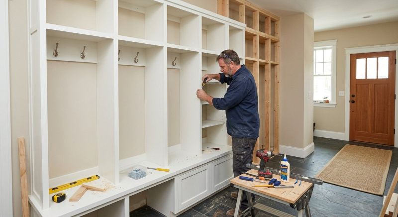 Mudroom Shelving Installation in Annapolis, MD